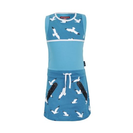 Lovestation22 jurk Nathalie sea blue vogels (LS22-21-106)