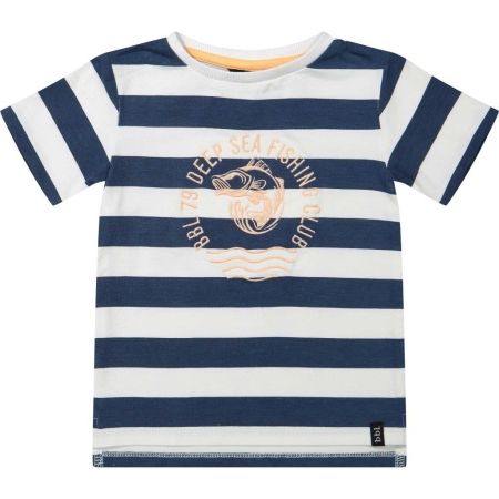 Beebielove shirt NVY wit gestreept Deep sea fishing (15-2805)