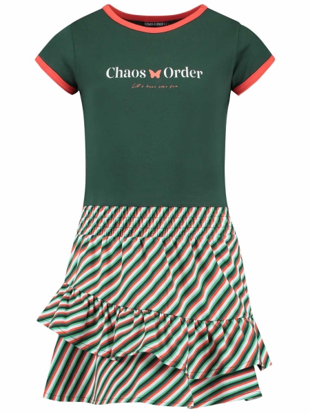 Chaos and Order jurk Wieke stripe