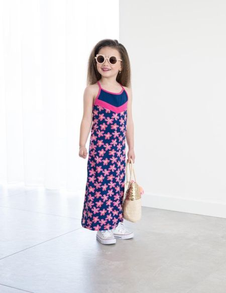 Louder! lange jurk Lina tropical flowers