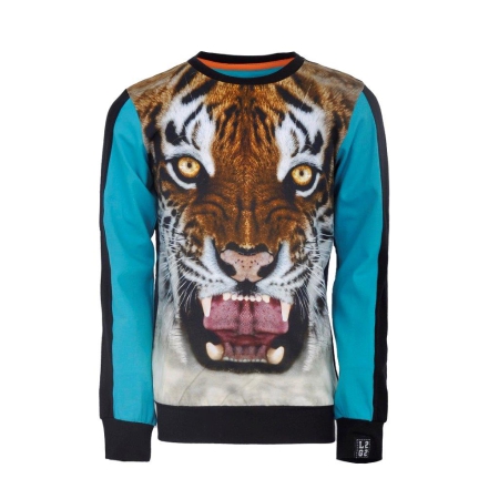 Legends22 sweater David denim blue tijger (21-430)