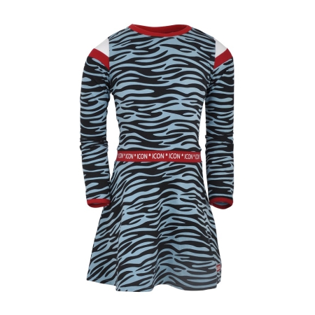Nais jurk Halina all over 2 zebra (21W-106)