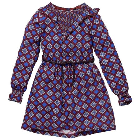 Quapi jurk Kala aop blue retro Mini More