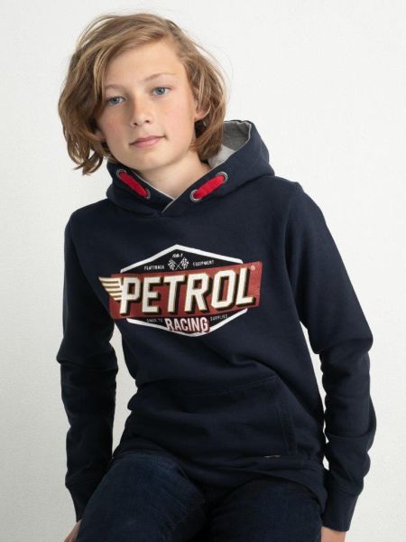 Petrol hoodie print dark sapphire (SWH300-5107)