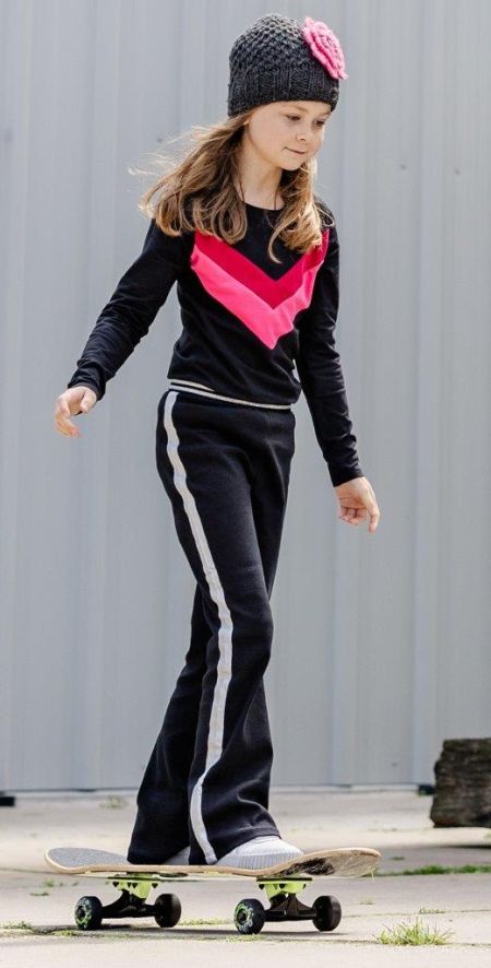 Louder! rib broek Ava black