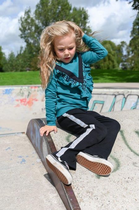 Louder! rib broek Ava black