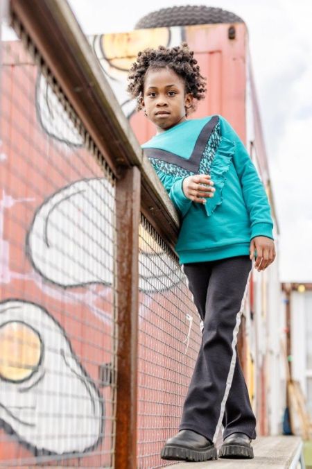 Louder! rib broek Ava black