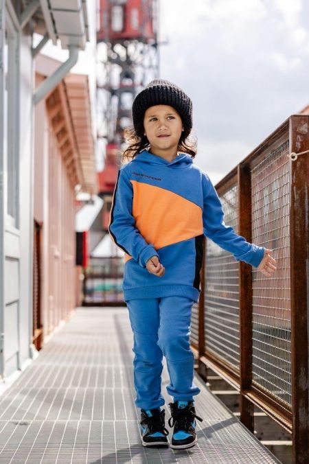 Louder! sweatpants Bryan steel blue