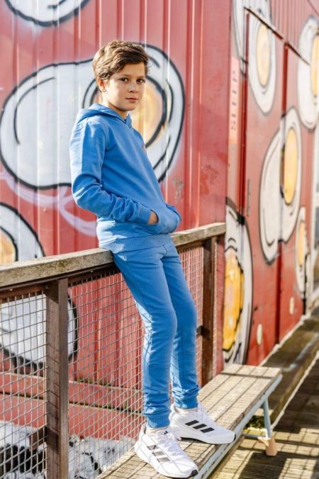 Louder! hoodie Ties steel blue