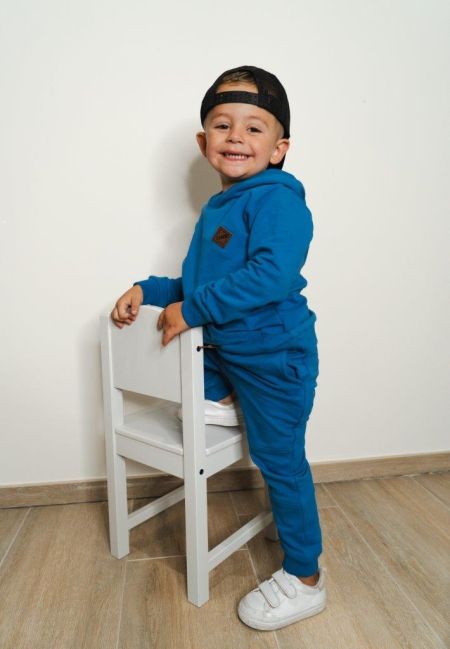 Louder! hoodie Ties steel blue