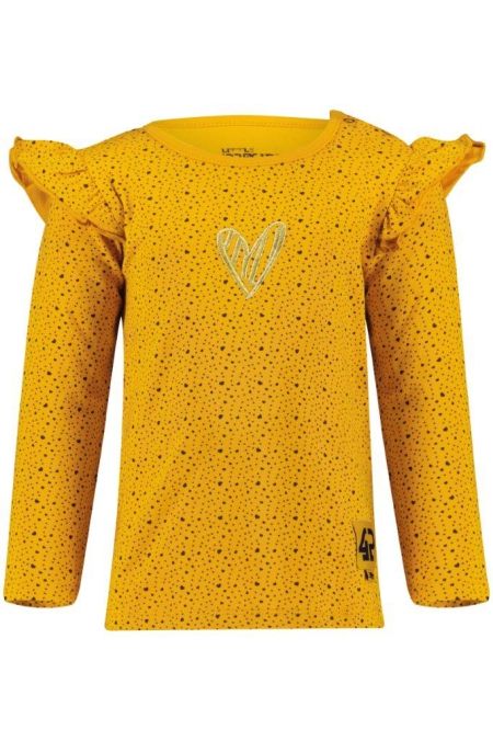 4President longsleeve Zara small hearts aop golden orange
