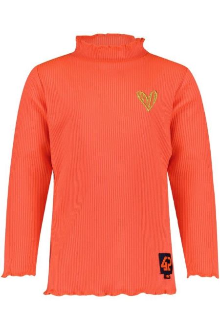 4President rib longsleeve Zari fiery coral