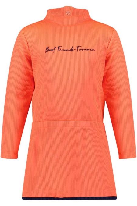 4President rib jurk Zena fiery coral