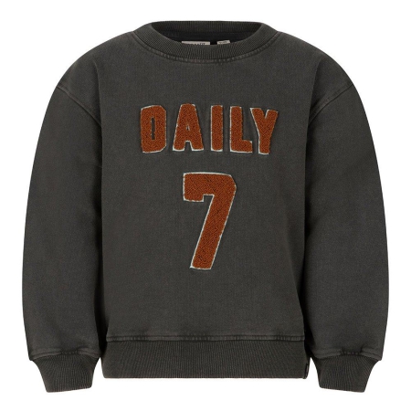 Daily7 sweater crewneck college oversized hunter green (4504)