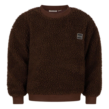 Daily7 sweater crewneck teddy dark brown (4511)