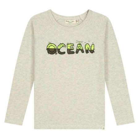 Smitten Organic longsleeve grey melange Ocean (321074-183)