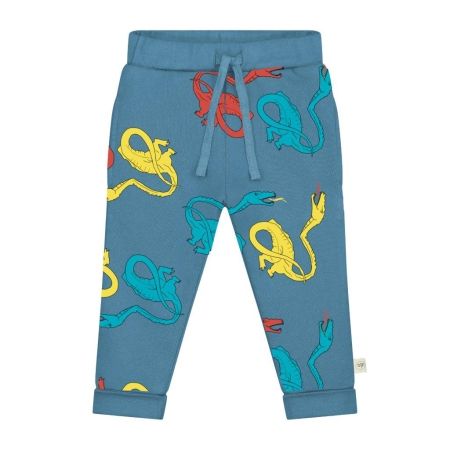 Smitten Organic sweatpants camping dragons aop blauw (520882-0760)