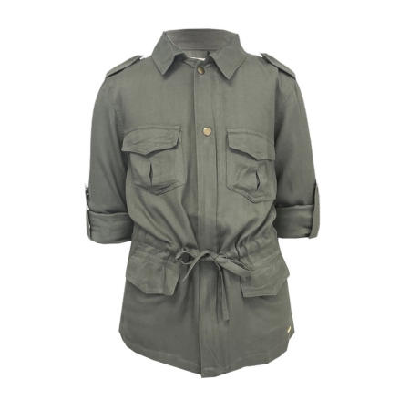 Miss T by Topitm blouse Joanna jacket army green