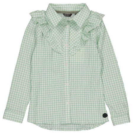 Levv blouse Tesse aop green mint check