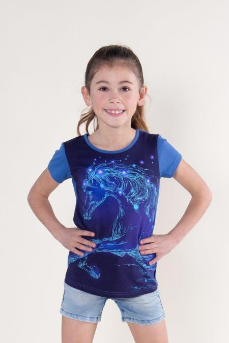 Lovestation22 t-shirt Ginny blue paard (LS22-A23-283)