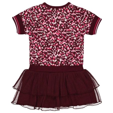Quapi jurk Naike aop red maroon animal