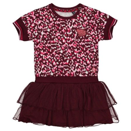 Quapi jurk Naike aop red maroon animal