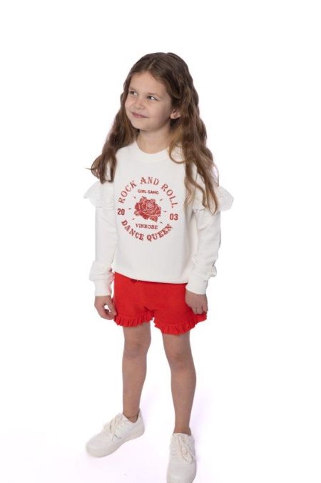 Vinrose sweater egret roos (VGS23SW007)