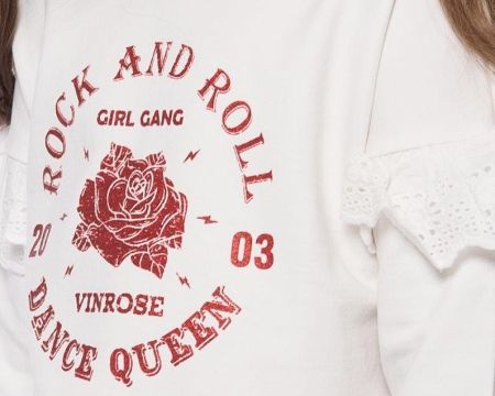 Vinrose sweater egret roos (VGS23SW007)