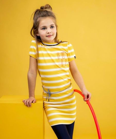 Billy & Lilly jurk Kyra yellow stripe