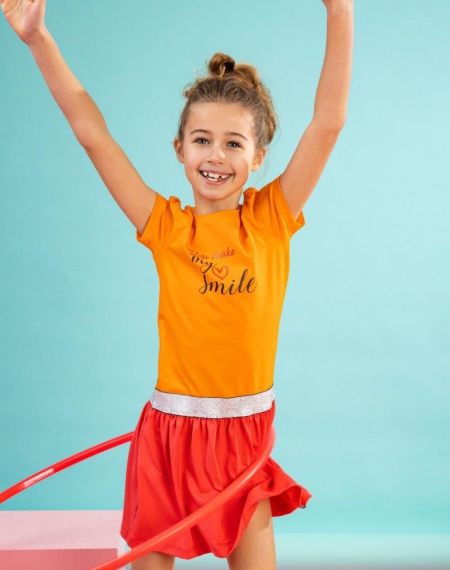 Billy & Lilly jurk Lois orange-teaberry