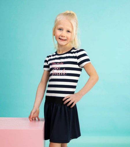 Billy & Lilly jurk Lois stripe total eclipse