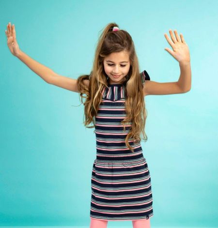 Billy & Lilly jurk Yara multi stripe pink