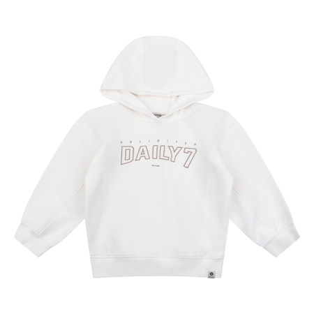 Daily7 organic hoodie oversized college off white (D7B-S23-4573)