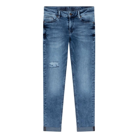 Indian Blue Jeans broek blue Jay tapered fit damaged medium denim (IBBS23-2762)