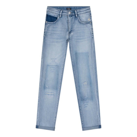 Indian Blue Jeans blue sue damaged straight fit light denim (IBGS23-2111)