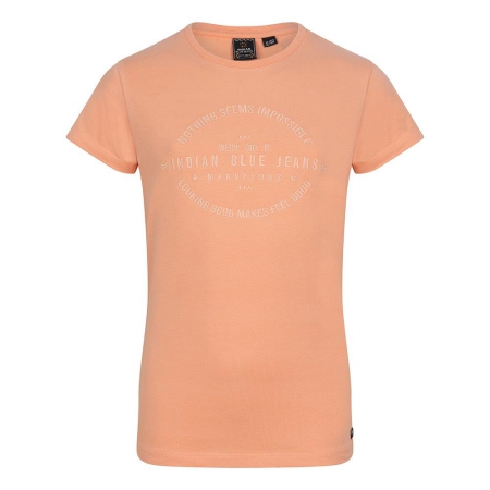 Indian Blue Jeans organic t-shirt indian blue jeans coral peach (IBGS23-3129)