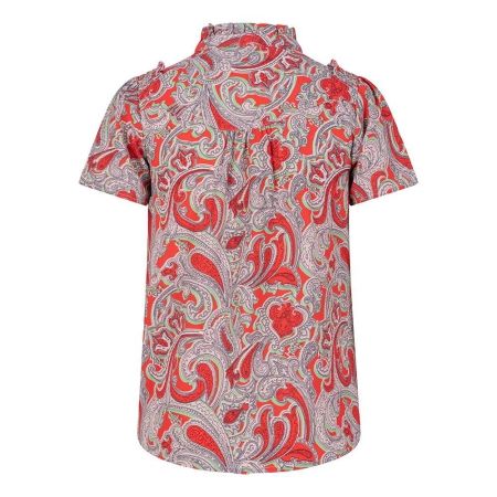 Indian Blue Jeans shirt paisley soft red (IBGS23-5119)