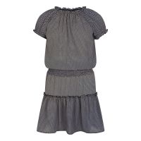 Indian Blue Jeans off shoulder dress all over print deep pool blue (IBGS23-5124)