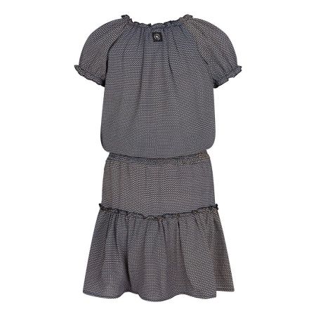 Indian Blue Jeans off shoulder dress all over print deep pool blue (IBGS23-5124)