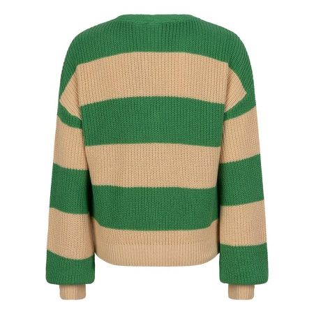 Indian Blue Jeans cardigan striped camel sand (IBGS23-8003)