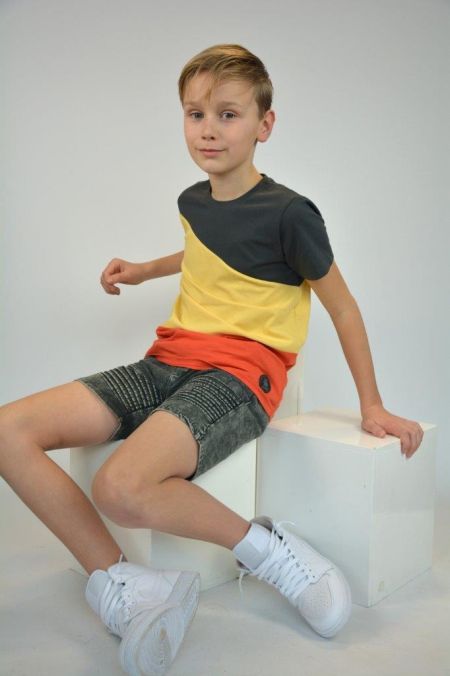 Louder! shirt Jaxx color block