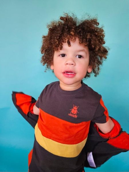 Louder! shirt Boet color block