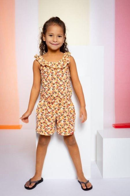 Louder! jumpsuit Lotta daffodil ladybugs