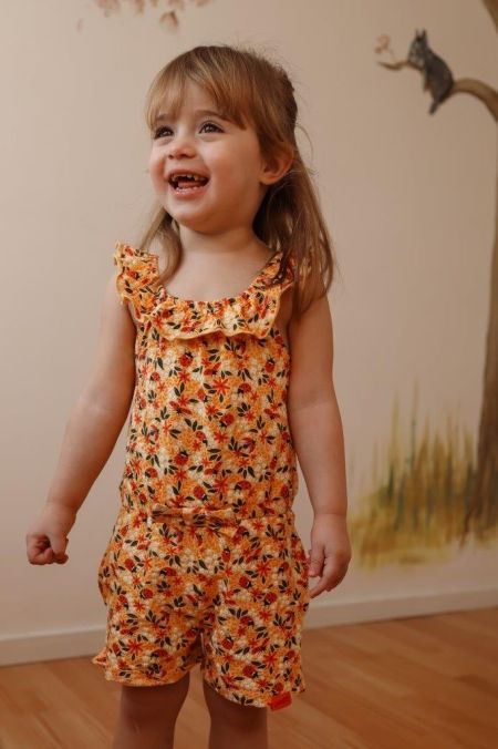 Louder! jumpsuit Lotta daffodil ladybugs