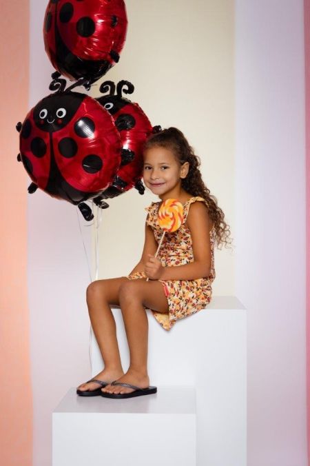 Louder! jumpsuit Lotta daffodil ladybugs