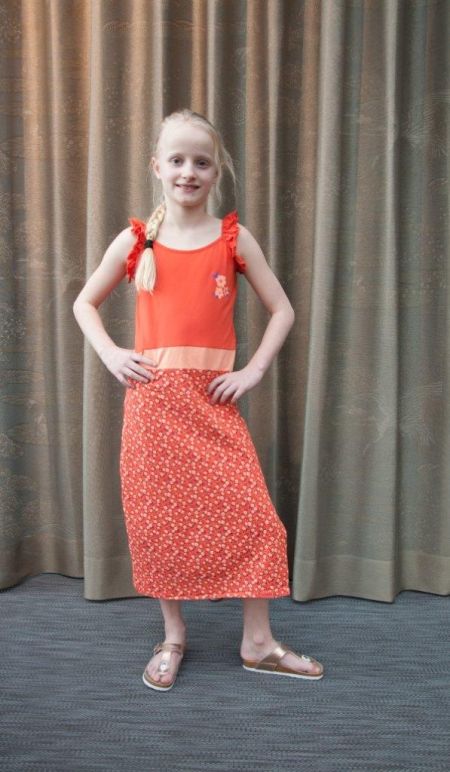 Louder! lange jurk Masha paprika flowers 