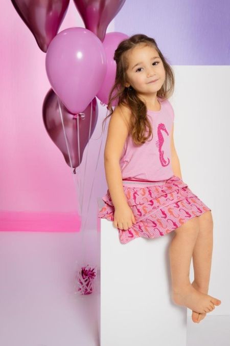 Louder! jurk Naomi pinkfrosting seahorse