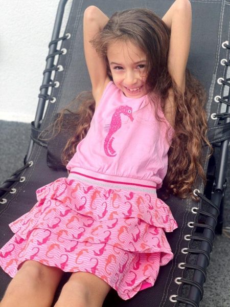 Louder! jurk Naomi pinkfrosting seahorse