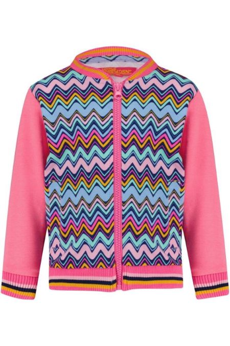 4President vest Colette neon pink zigzag aop