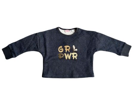 Bampidano trui navy glitter GRL PWR (A707-5315-167)